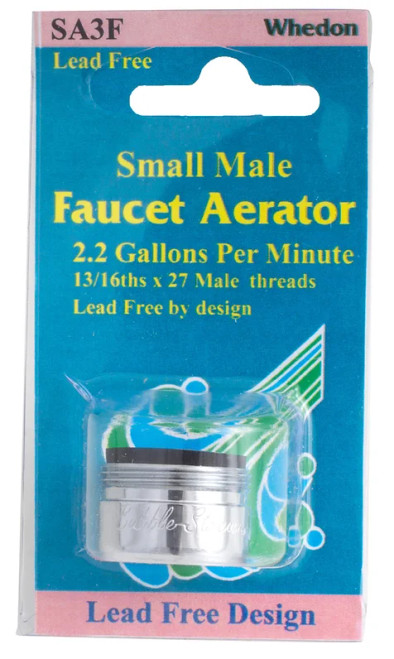 Whedon Small Male Aerator 2.2 GPM, 13/16Th X 27 Male Threads - SA3F