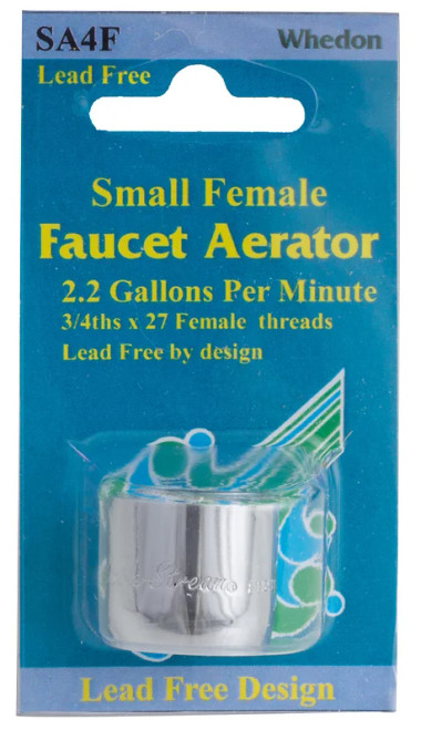 Whedon SA4F Small Female Aerator 2.2 GPM, 3/4Ths X 27 Female Threads