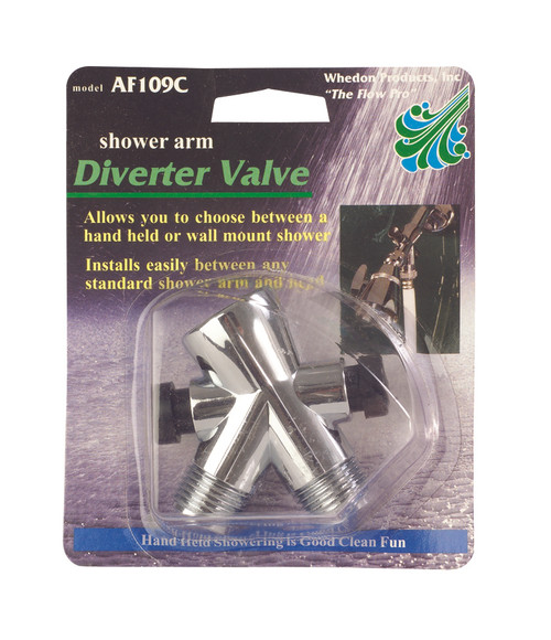 Whedon 2 Way Diverter, Chrome & Black Plastic - AF109C