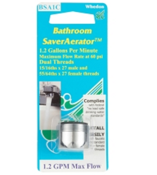 Whedon  BSA1C Bathroom SaverAerator, 1.2 GPM, dual thread
