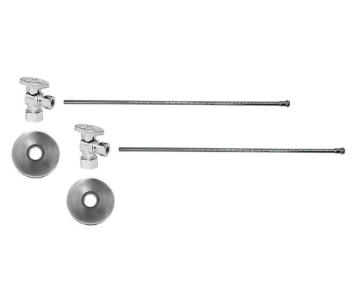 Mountain Plumbing Lavatory Supply Kit - Brass Oval Handle with 1/4 Ball Valve - Angle, No Trap - PVD Brushed Bronze - MT493BO-NL/PVDBB