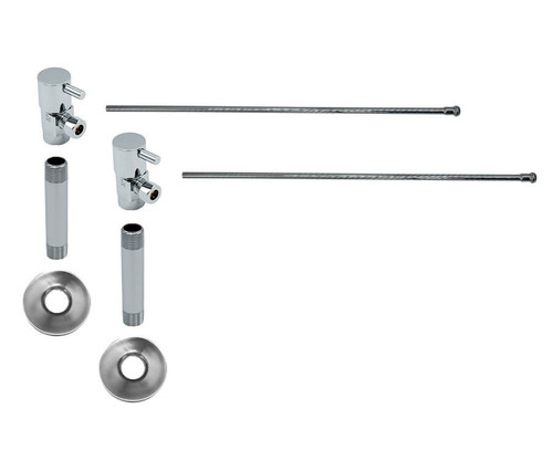 Mountain Plumbing Lavatory Supply Kit - Contemporary Lever Handle with 1/4 Turn Ceramic Disc Cartridge Valve - Angle, No Trap - Champagne Bronze - MT5910L-NL/CHBRZ