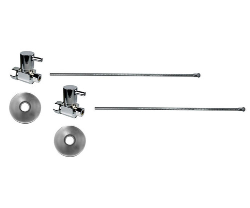 Mountain Plumbing Lavatory Supply Kit - Contemporary Lever Handle with 1/4 Turn Ceramic Disc Cartridge Valve - Straight, No Trap - Champagne Bronze - MT5121L-NL/CHBRZ