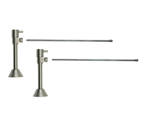 Mountain Plumbing Lavatory Supply Kit - Contemporary Lever Handle with 1/4 Turn Ceramic Disc Cartridge Valve - Angle Sweat, No Trap - Unlacquered Brass - MT7122L-NL/ULB