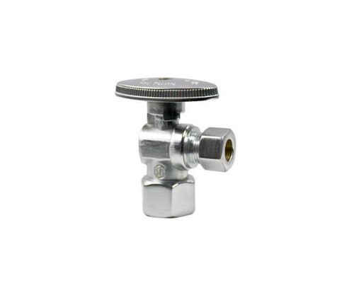Mountain Plumbing  MT401-NL/PEW Brass Oval Handle with 1/4 Turn Ball Valve - Lead Free - Angle (1/2" Female IPS) - Pewter