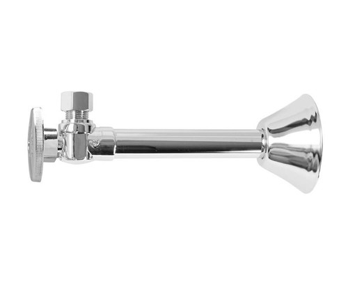 Mountain Plumbing Brass Oval Handle with 1/4 Turn Ball Valve - Lead Free - Angle Sweat - Brushed Stainless - MT316-NL/BRS