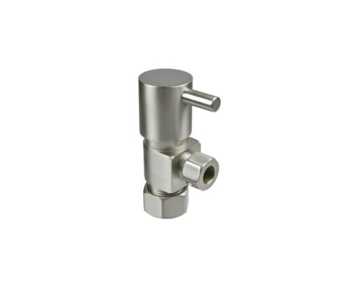 Mountain Plumbing Contemporary Lever Handle with 1/4 Turn Ceramic Disc Cartridge Valve - Lead Free - Angle (1/2" Compression) - Antique Brass - MT5003L-NL/AB