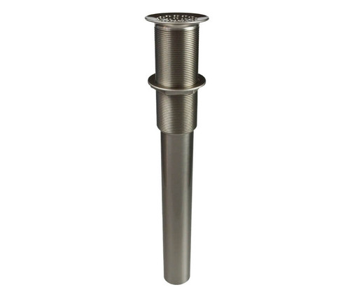 Mountain Plumbing  MT735/PEW 20 Hole Brass Lavatory Grid Drain - 8" Tailpiece Without Overflow - Pewter