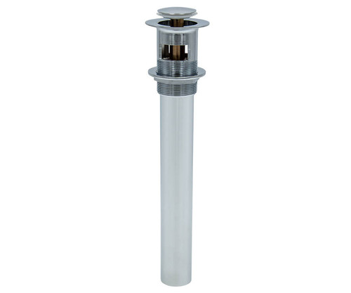 Mountain Plumbing EZ-CLICK™ Soft Touch Round Lavatory Drain - With Overflow - Brushed Stainless - MT741/BRS