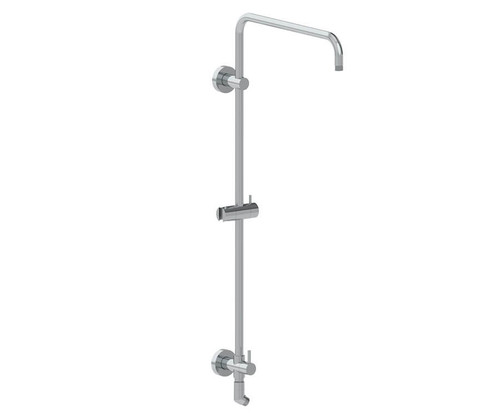 Mountain Plumbing  MTRRP-2/BRN Rain Rail Plus Wall Mounted Shower Rail with Bottom Outlet Integral Waterway and Diverter - Brushed Nickel