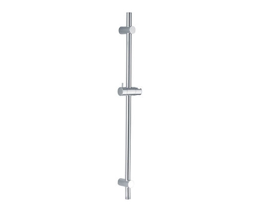 Mountain Plumbing  MT9SRW/BRN Wall Mounted Shower Rail with Bottom Outlet Integral Waterway – Round - Brushed Nickel