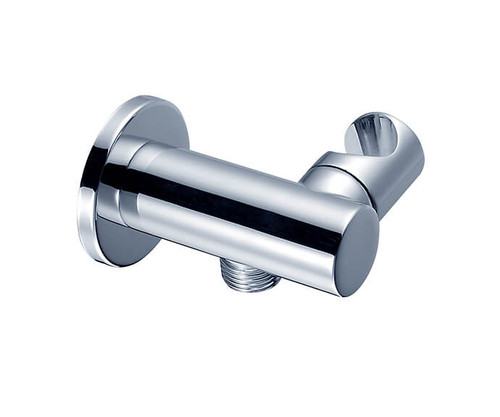 Mountain Plumbing  MT41S/SC Round Waterway Elbow with Adjustable Handshower Holder - Stain Chrome