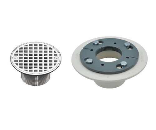 Mountain Plumbing 4" Round Complete Shower Drain - ABS - Satin Gold - MT507A/SG
