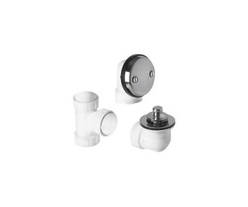Mountain Plumbing ABS Plumber's Half Kit with Economy Lift & Turn Trim (Two Hole Face Plate) - Unlacquered Brass - BDWPLTA/ULB