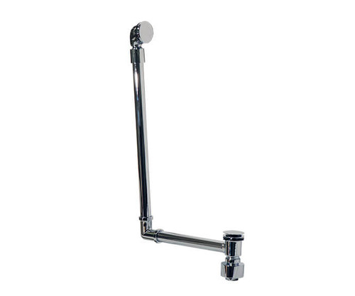 Mountain Plumbing  BDEXP2/PN Exposed Direct Outlet Bath Waste & Overflow with Swivel Neck & EZ-Click Drain - Polished Nickel