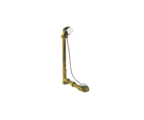 Mountain Plumbing  BDR20SBR22/CHBRZ Brass Body Cable Operated Bath Waste & Overflow Drain with Patented Flexible Overflow Neck for 22" Tub - Champagne Bronze