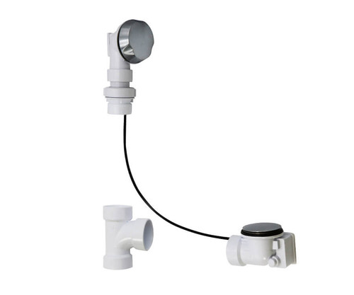 Mountain Plumbing Schedule 40 ABS Cable Operated Bath Waste & Overflow Drain with Patented Flexible Overflow Neck for 12" to 22" Tub Depths - Champagne Bronze