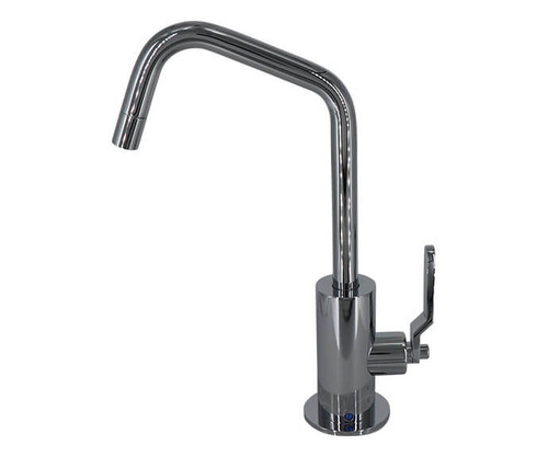 Mountain Plumbing  MT1823-NLIH/PVDPN Cold Water Dispenser Faucet with Contemporary Round Body & Industrial Lever Handle (120° Spout) - PVD Polished Nickel