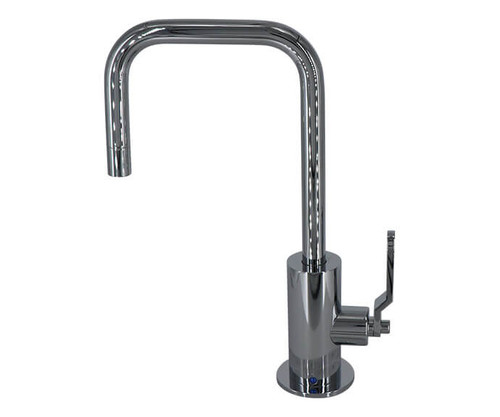 Mountain Plumbing  MT1833-NLIH/BRS Cold Water Dispenser Faucet with Contemporary Round Body & Industrial Lever Handle (90° Spout) - Brushed Stainless