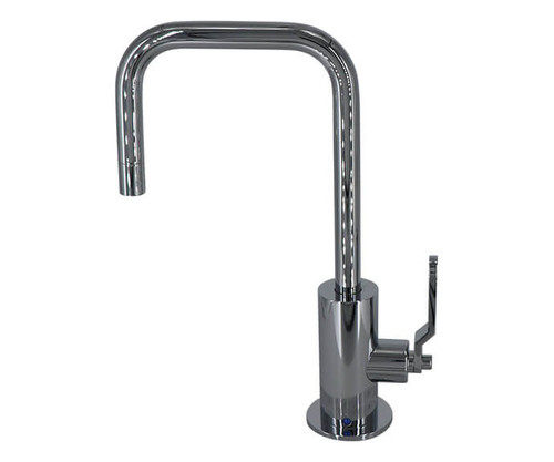 Mountain Plumbing Cold Water Dispenser Faucet with Contemporary Round Body & Industrial Lever Handle (90° Spout) - Stain Brass - MT1833-NLIH/SB
