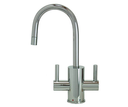 Mountain Plumbing  MT1841-NL/ULB Hot & Cold Water Faucet with Contemporary Round Body & Handles - Unlacquered Brass