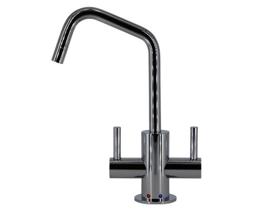 Mountain Plumbing  MT1821-NL/MB Hot & Cold Water Faucet with Contemporary Round Body & Handles (120° Spout) - Matte Black