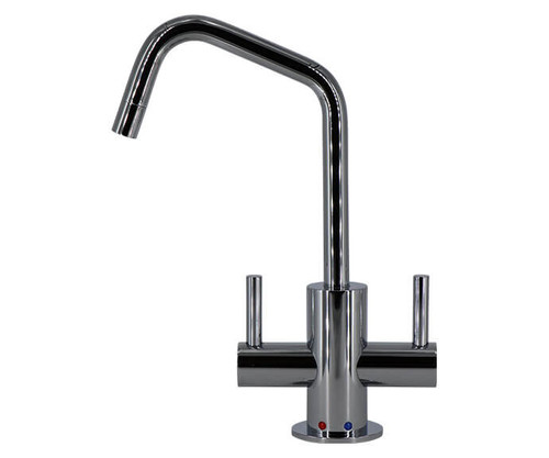 Mountain Plumbing  MT1821-NL/PVDBB Hot & Cold Water Faucet with Contemporary Round Body & Handles (120° Spout) - PVD Brushed Bronze