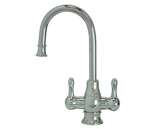 Mountain Plumbing Hot & Cold Water Faucet with Traditional Curved Body & Curved Handles - Weathered Copper - MT1851-NL/WCP