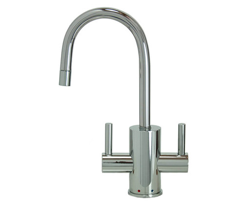 Mountain Plumbing  MT1841-NLDK/CPB Mini Hot & Cold Faucet With Knurled Lever & Spout - Chrome