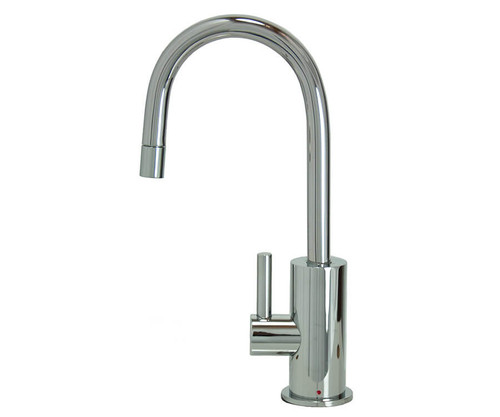 Mountain Plumbing  MT1840-NL/ULB Hot Water Faucet with Contemporary Round Body & Handle - Unlacquered Brass