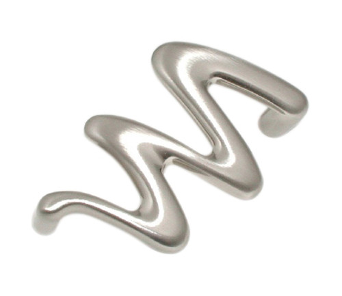 Top Knobs M561 BSN Nouveau II Squiggly Door Pull 3 3/4" (c-c) - Brushed Satin Nickel