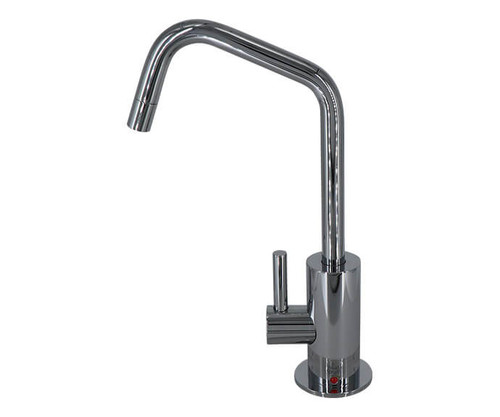 Mountain Plumbing  MT1820-NL/SB Hot Water Faucet with Contemporary Round Body & Handle (120° Spout) - Stain Brass