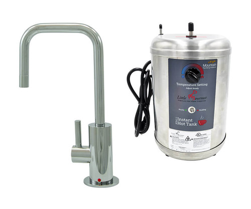 Mountain Plumbing Hot Water Faucet with Contemporary Round Body & Handle (90° Spout) & Little Gourmet® Premium Hot Water Tank - PVD Brushed Bronze - MT1830DIY-NL/PVDBB