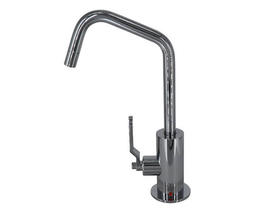 Mountain Plumbing  MT1820-NLIH/CPB Hot Water Faucet with Contemporary Round Body & Industrial Lever Handle (120° Spout) - Chrome