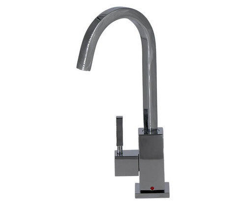 Mountain Plumbing  MT1880-NL/BL Hot Water Faucet with Contemporary Square Body - Black