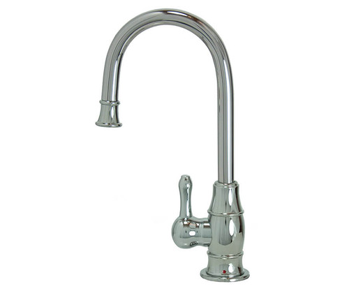 Mountain Plumbing  MT1850-NL/PEW Hot Water Faucet with Traditional Curved Body & Curved Handle - Pewter