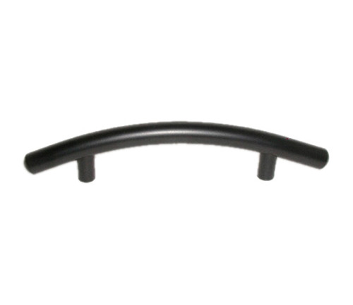 Top Knobs M535 BLK Nouveau Curved Bar Door Pull 3 3/4" (c-c) - Flat Black