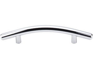Top Knobs Curved 3 3/4" Center to Center Bar Pull, Polished Chrome - M533