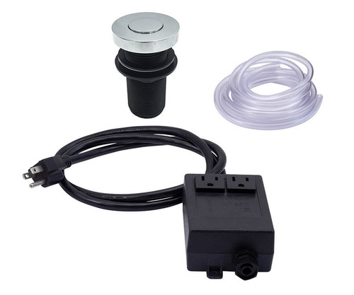 Mountain Plumbing  MT957/FG Round Deluxe Flush Waste Disposer Air Switch with Freedom Mount - French Gold