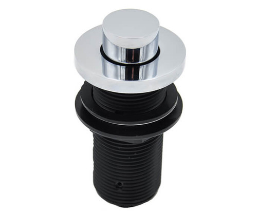 Mountain Plumbing Round Replacement "Deluxe" Raised Waste Disposer Air Switch Button - Stain Chrome - MT958R/SC