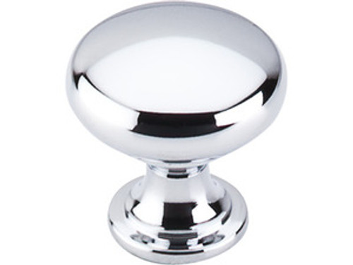 Top Knobs M411 PC Nouveau Hollow Round Cabinet Knob 1 1/4" - Polished Chrome