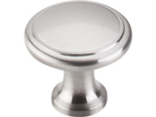 Top Knobs M376 BSN Nouveau Ringed Cabinet Knob 1 1/8" - Brushed Satin Nickel