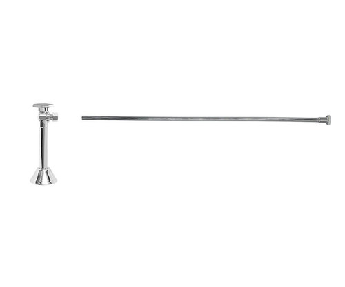 Mountain Plumbing Toilet Supply Kit - Brass Oval Handle with 1/4 Turn Ball Valve - Angle Sweat, Flat Head Riser - PVD Brushed Bronze - MT3840-NL/PVDBB
