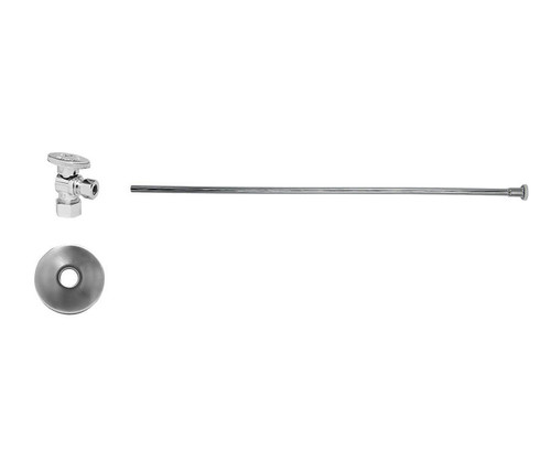 Mountain Plumbing  MT4820BO-NL/BN Toilet Supply Kit - Brass Oval Handle with 1/4 Turn Ball Valve - Angle, Flat Head Riser - Black Nickel