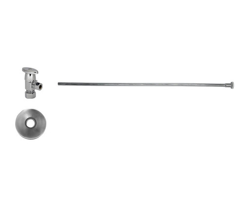 Mountain Plumbing Toilet Supply Kit - Brass Oval Handle with 1/4 Turn Ceramic Disc Cartridge Valve - Angle, Flat Head Riser - Antique Brass - MT6820-NL/AB