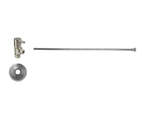 Mountain Plumbing  MT5820L-NL/BRS Toilet Supply Kit - Contemporary Lever Handle with 1/4 Turn Ceramic Disc Cartridge Valve  - Angle, Flat Head Riser - Brushed Stainless