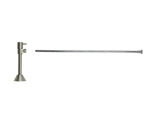 Mountain Plumbing Toilet Supply Kit - Contemporary Lever Handle with 1/4 Turn Ceramic Disc Cartridge Valve - Angle Sweat, Flat Head Riser - Unlacquered Brass - MT5160L-NL/ULB