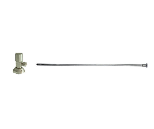 Mountain Plumbing Toilet Supply Kit - Contemporary Round Handle with 1/4 Turn Ceramic Disc Cartridge Valve - Angle, Flat Head Riser - Venetian Bronze - MT6831-NL/VB