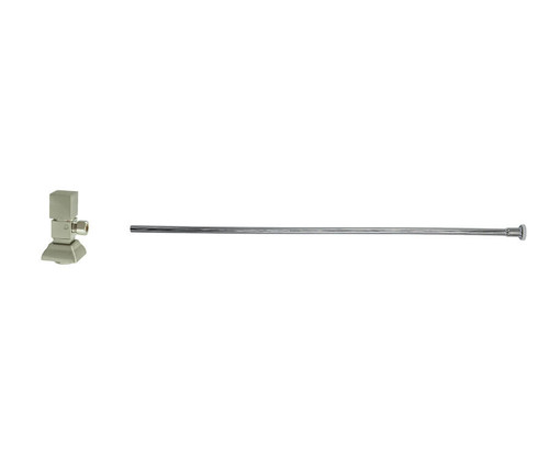 Mountain Plumbing Toilet Supply Kit - Contemporary Square Handle with 1/4 Turn Ceramic Disc Cartridge Valve - Angle, Flat Head Riser - Satin Gold - MT5831-NL/SG