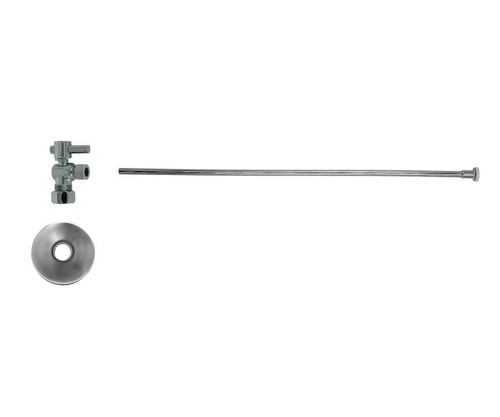 Mountain Plumbing  MT482BL-NL/PN Toilet Supply Kit - Mini Lever Handle with 1/4 Turn Ball Valve  - Angle, Flat Head Riser - Polished Nickel